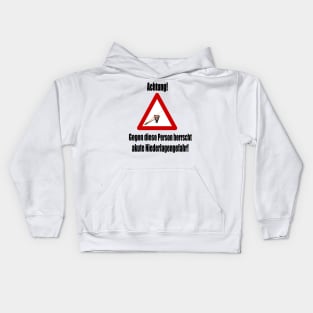 Achtung! Akute Niederlagengefahr! Kids Hoodie